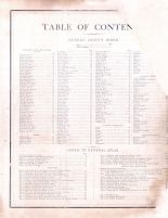 Table of Contents, Bureau County 1875